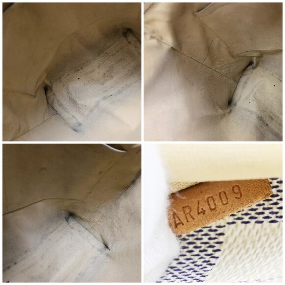 LOUIS VUITTON Totally PM Shoulder Bag Damier Azur Leather White - Picture 14 of 14